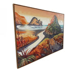 Design Plus Kiwiana Piha In Golden Tones 120 x 90cm Wall Art