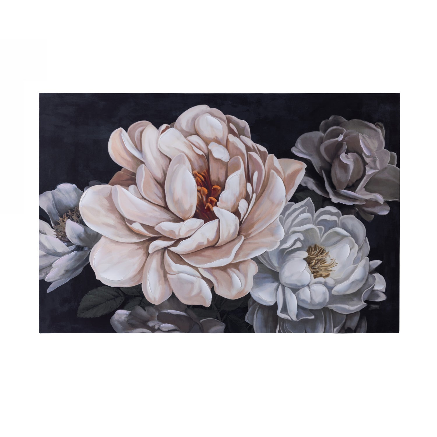 Gracious Living White Florals Wall Art