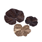 Design Republique Haven Flower Plaque collection, showcasing coordinating flower-inspired wall décor in assorted sizes and bronze and gold finishes.