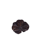 Design Republique Haven Flower Plaque in Bronze, featuring a compact floral silhouette with textured vein detailing and a dark bronze finish with copper-toned highlights.