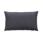 An outdoor breakfast cushion reverse featuring a plain dark hue, shown against a plain white studio backdrop.