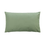 An outdoor breakfast cushion reverse featuring a plain green hue, shown against a plain white studio backdrop.