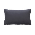 An outdoor breakfast cushion reverse featuring a plain dark charcoal hue, shown against a plain white studio backdrop.