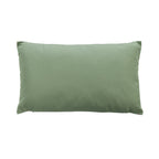 An outdoor breakfast cushion reverse featuring a plain soft green hue, shown against a plain white studio backdrop.
