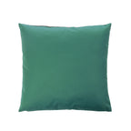 The reverse of an green outdoor cushion, shown against a plain white background.