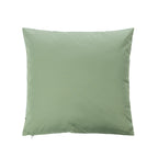 The green reverse side of an outdoor cushion, shown against a plain white background.