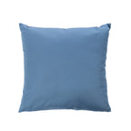 The blue reverse side of an outdoor cushion, shown against a plain white background.