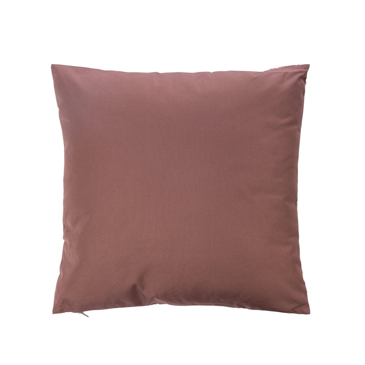 The mocha reverse side of an outdoor cushion, shown against a plain white background.