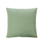 The green reverse side of an outdoor cushion, shown against a plain white background.