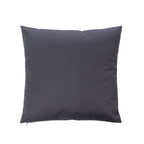 An outdoor cushion reverse featuring a plain dark charcoal hue, shown against a plain white studio backdrop.