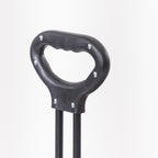 Close-up of the black pull handle on the Outsidings Wainui Beach Trolley Hibiscus.