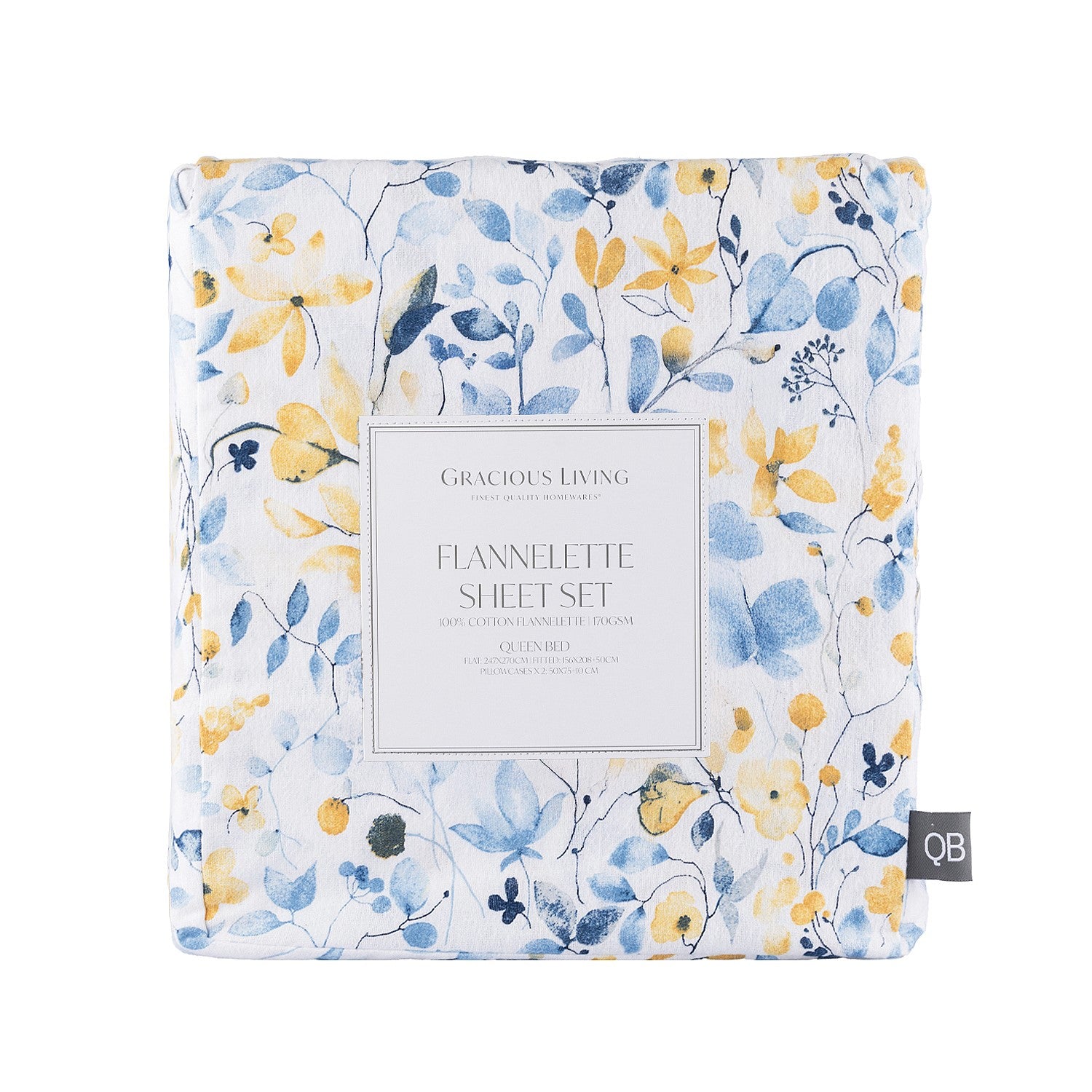 Gracious Living Printed Flannelette Sheet Set