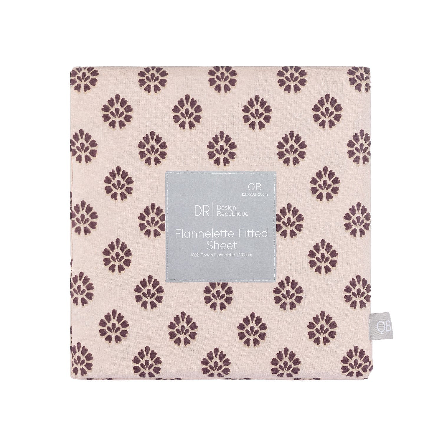 Design Republique Printed Fitted Flannelette Sheet