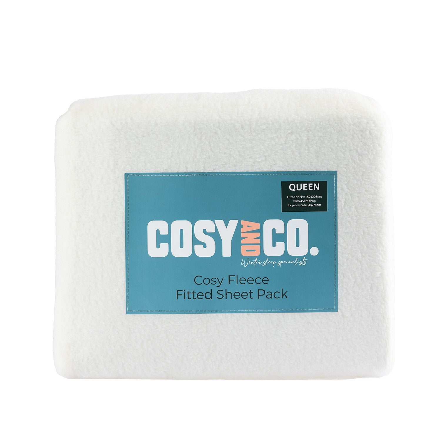 Cosy & Co. fitted sheet pack on a white background