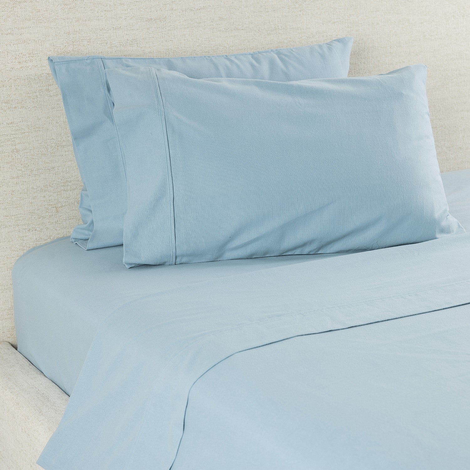 Hush Plain Blue Flat Flannelette Sheet