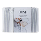 Hush Grey Stripe Cotton Flannelette Sheet Set