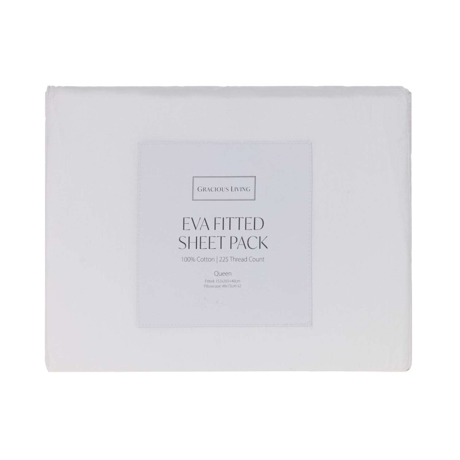 A white sheet pack in fabric bag packaging on a plain white background.