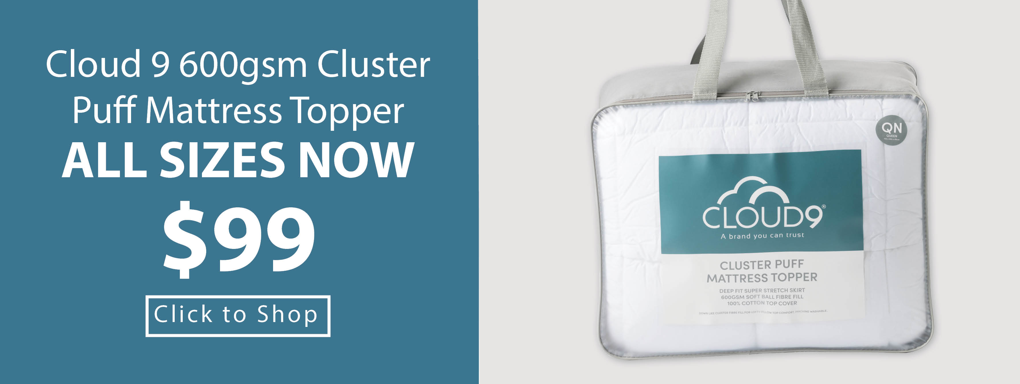 Cloud 9 Cluster Puff Mattress Toppers $99