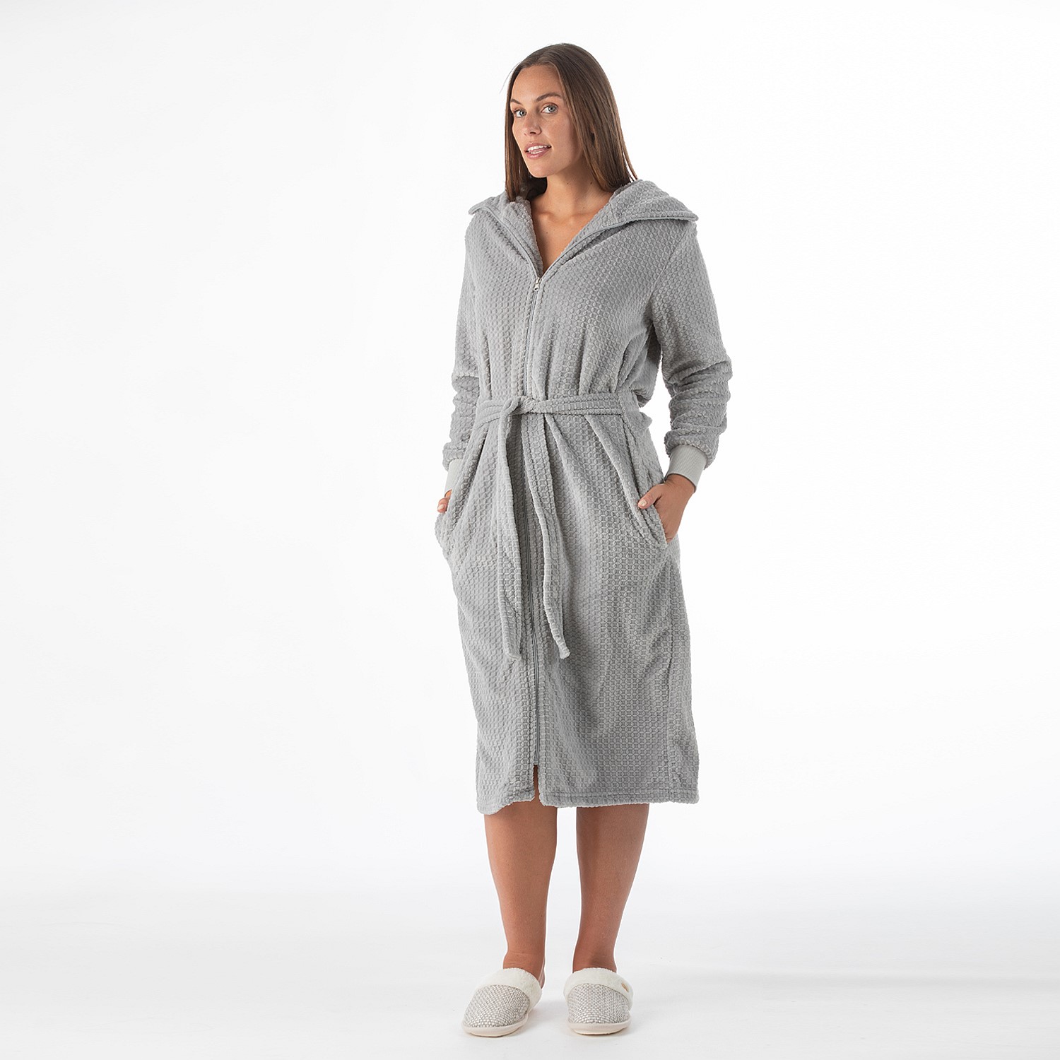 womens hooded dressing gown nz