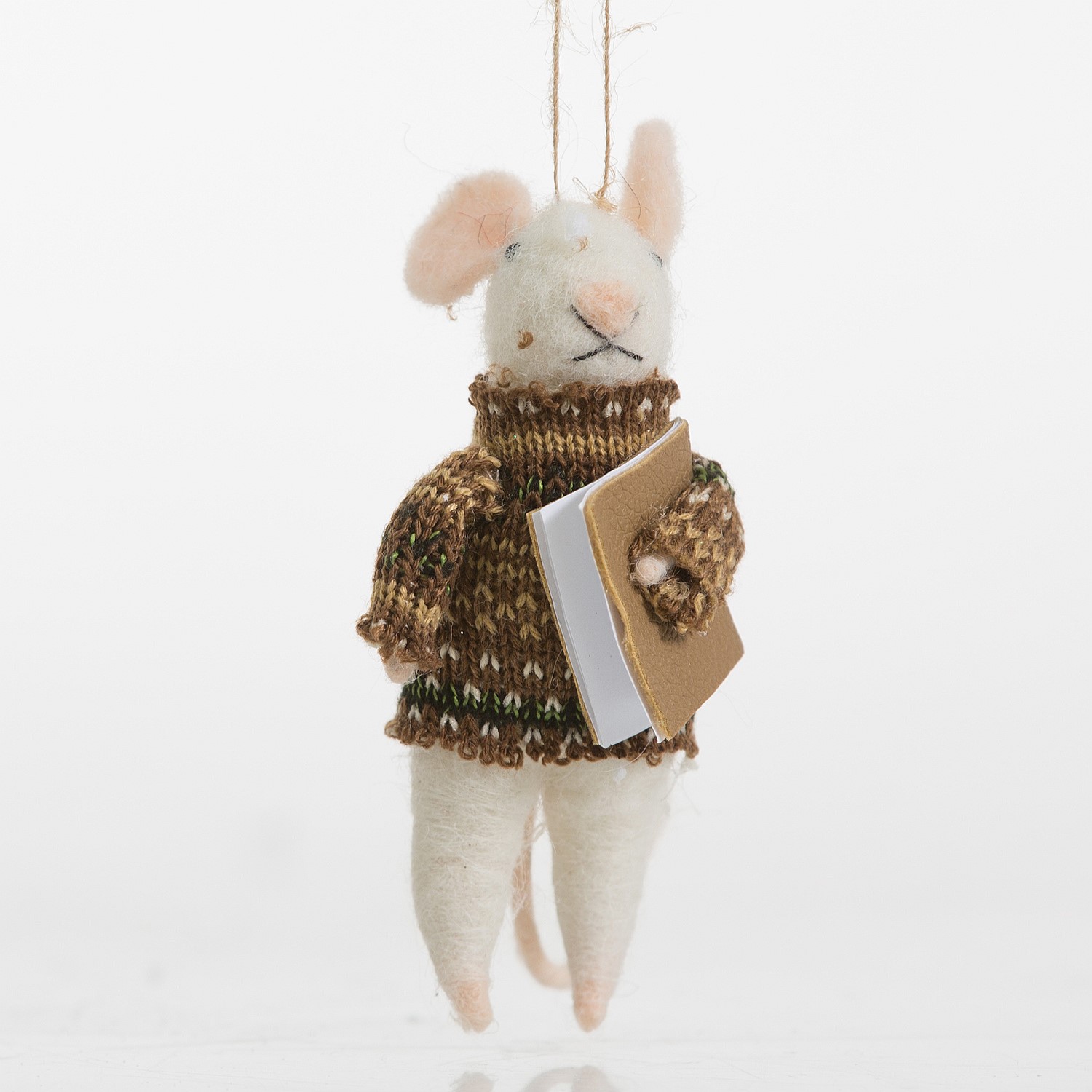 Decorations Christmas Wishes Hanging Mouse  with Jumper 