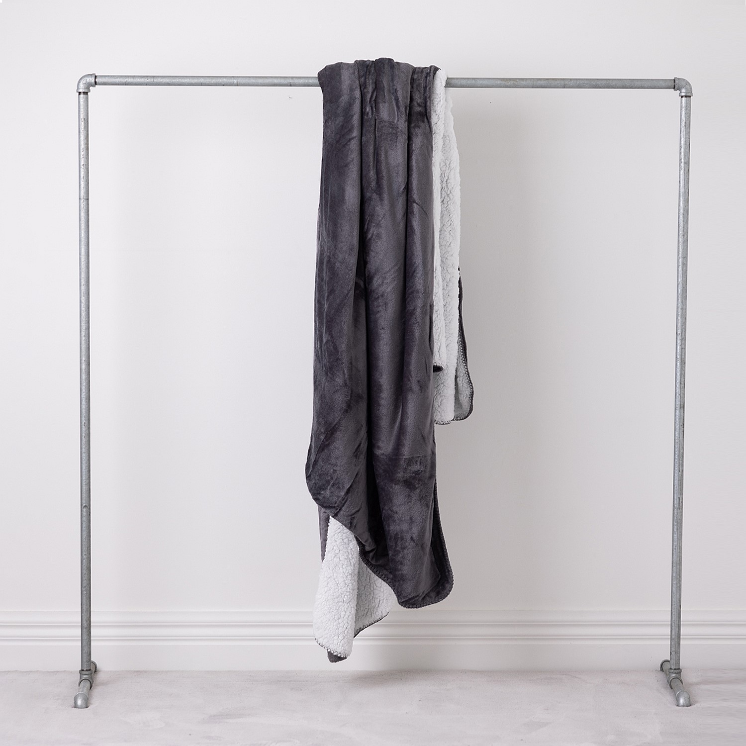 Double Striped Sherpa Fleece Blanket