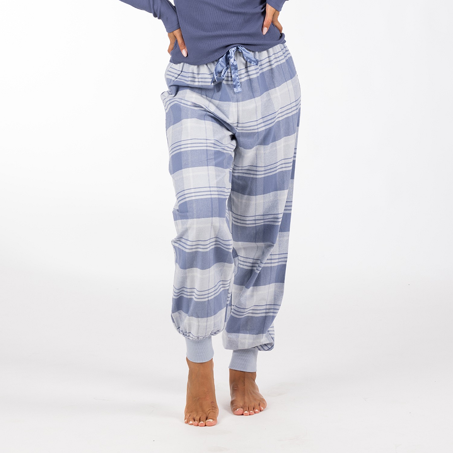 Plaid Ankle Cuffed Pants