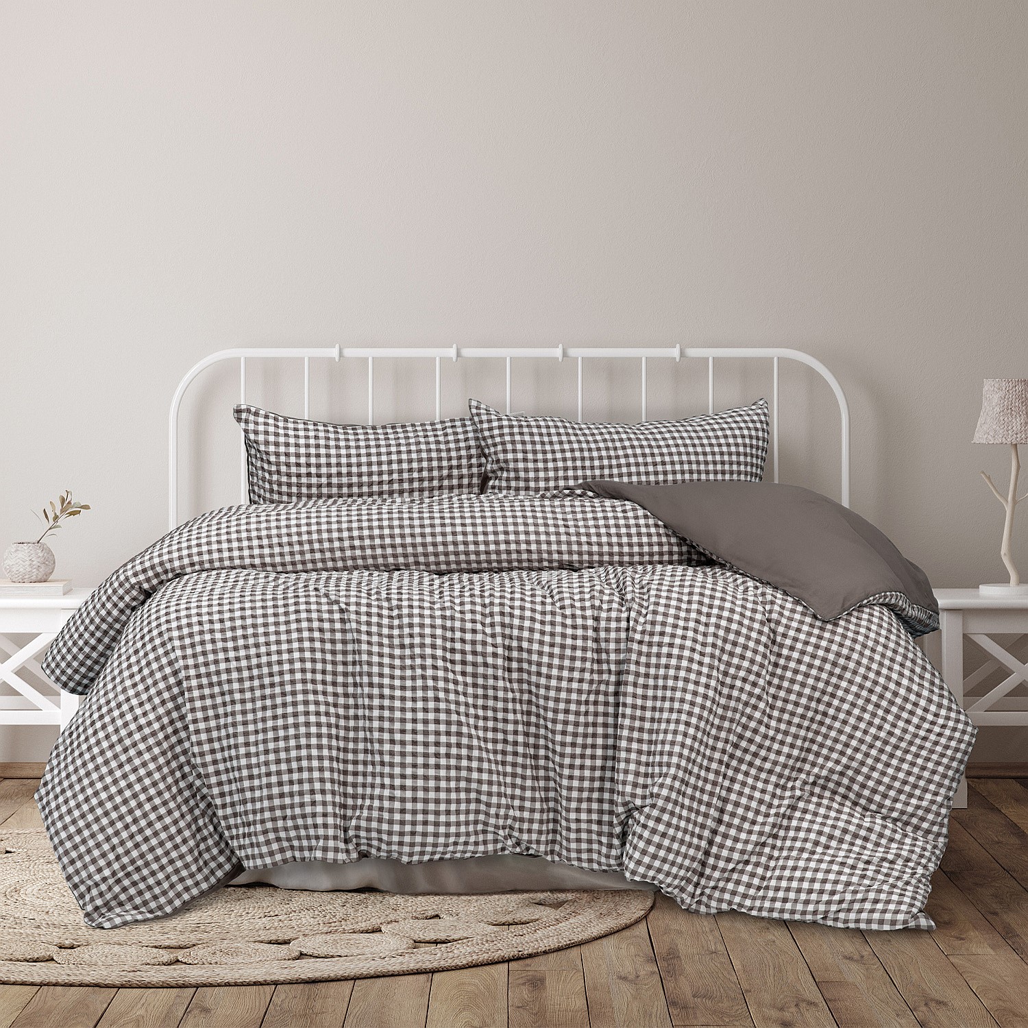 Cove Cove Charlie Cotton Gingham Duvet Cover Set — free download