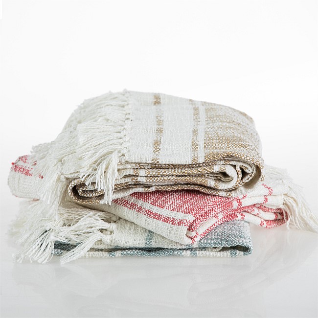 Home Chic Slub Woven Stripe Throw