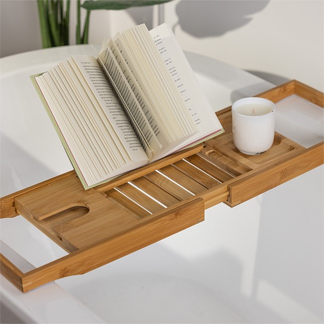 Solace Bamboo Extendable Bath Shelf