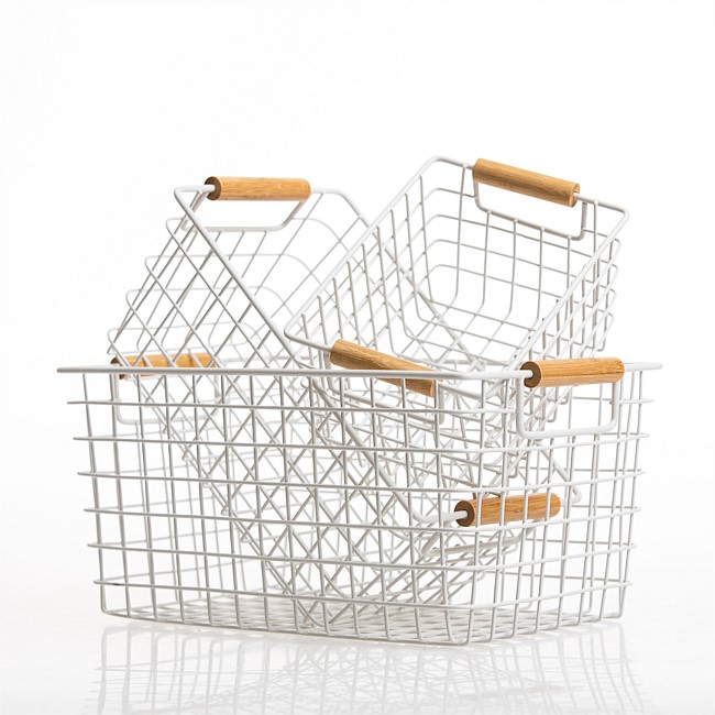 Home Co Cassius Bathroom Storage Basket White 