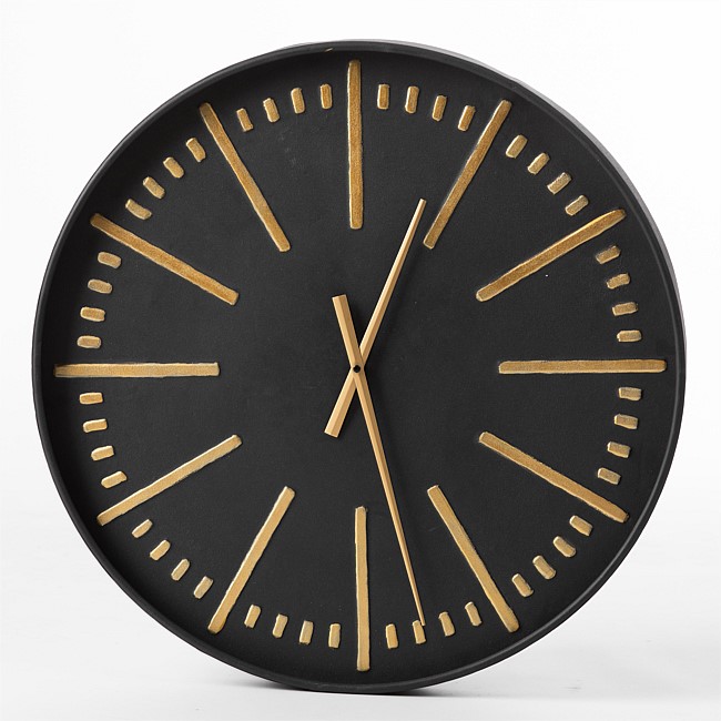 Solace Black & Gold Roman Clock