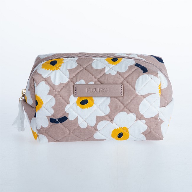 Flourish Wildflower Square Cosmetic Bag