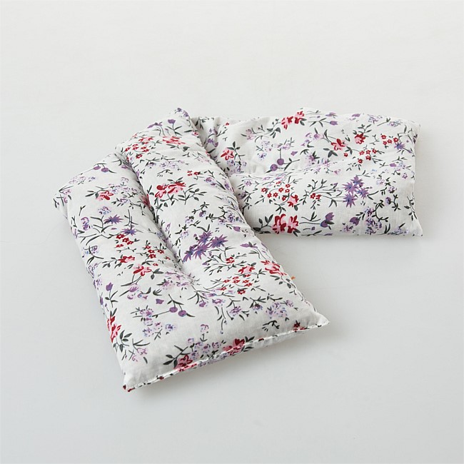 Home Chic Wheat Lavender Pillow Floral White