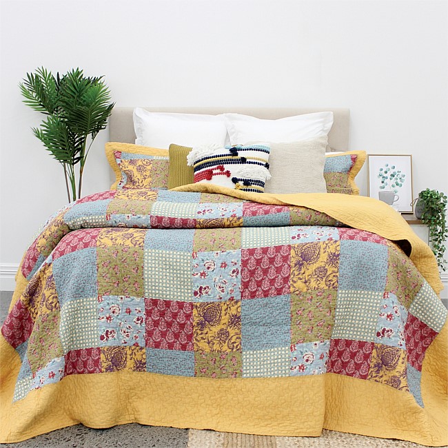 Solace Trinity Patchwork Coverlet 