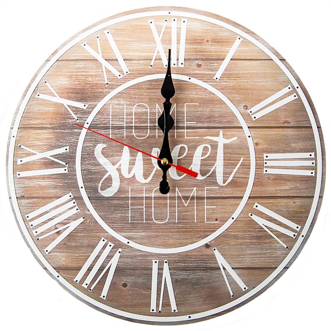 Home Co. Home Sweet Home Timber Look Clock