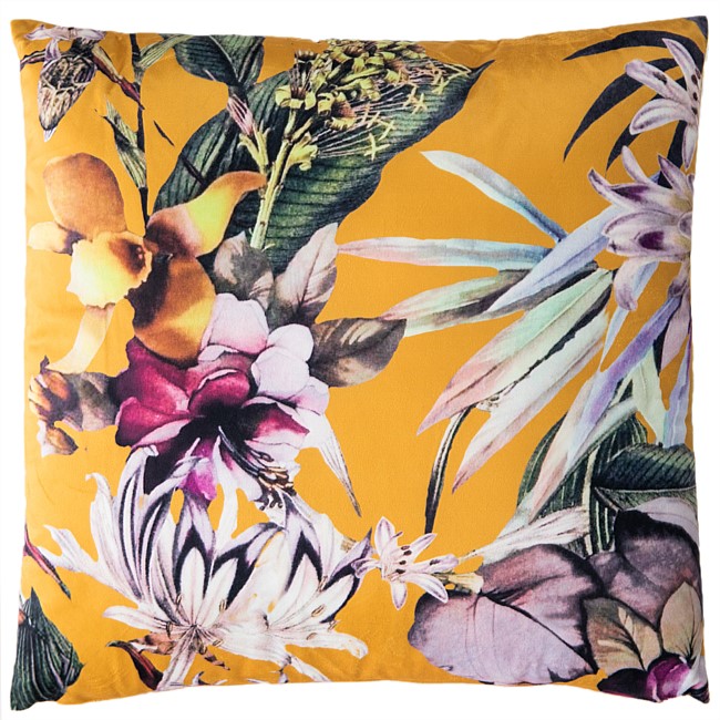 Design Republique Esme Mustard Floral Cushion