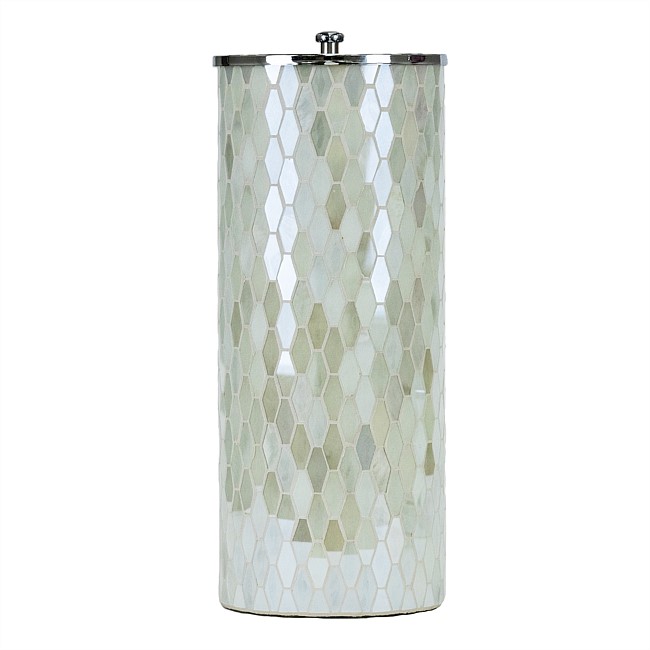 Flourish Aria Mosaic Glass Toilet Roll Holder