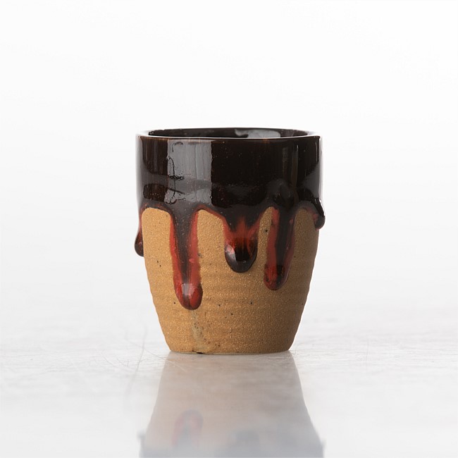 Outsidings Ceramic Drip Citronella Candle Red Glaze