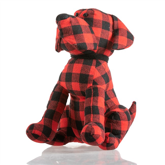 Home Chic Annie Checked Dog Door Stop