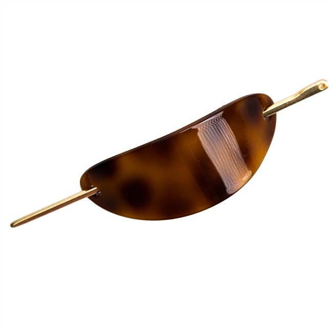 Grace & Gild Shell Clip With Pin Tortoise Shell