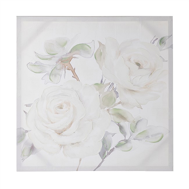 Flourish White Blooms Wall Art