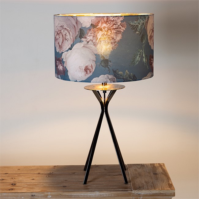 Flourish Sanderson Lampshade Blue Flourish Sanderson Lampshade Blue
