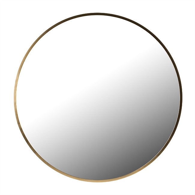 Design Republique Amery Round Brass Mirror