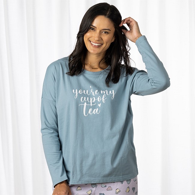 bb&b Sleep Your My Cup Of Tea Cotton Top