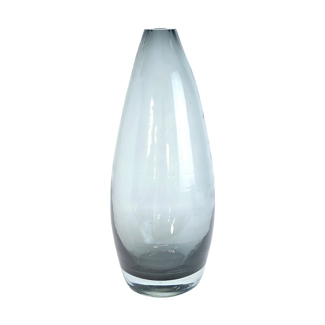 Solace Loudon Glass Teardrop Charcoal Vase