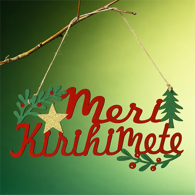 Christmas Wishes Meri Kirihimete Sign