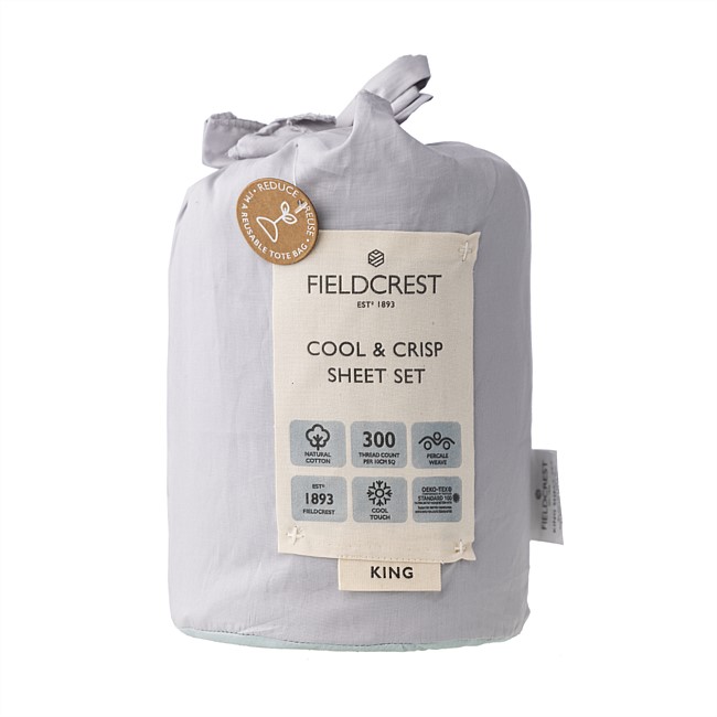 Fieldcrest Cool & Crisp Cotton Percale Sheet Set