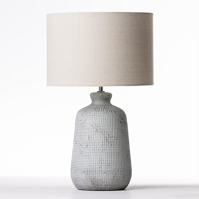 Design Republique Rustic Lamp & Linen Shade 