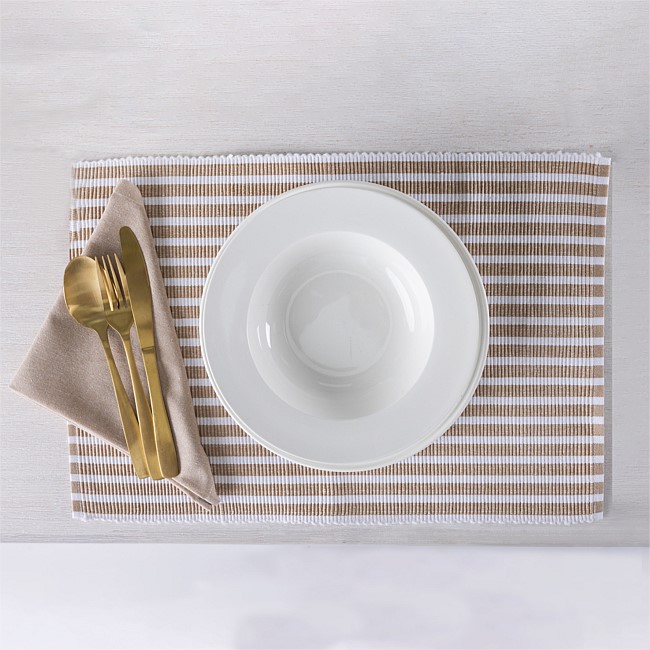 Ecoanthology Chester Recycled Ribbed Placemat Natural