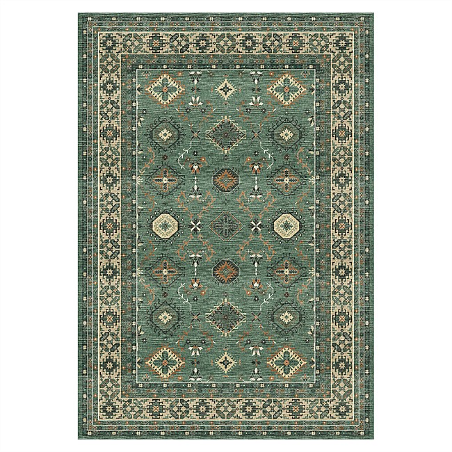Solace Kya Chenille Vintage Green Rug 160x230Cm Solace Kya Chenille Vintage Green Rug 160x230Cm